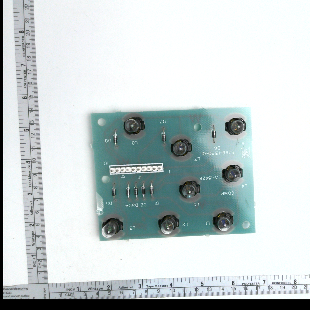 8 LAMP PCB w/spacers & Lamps ASSY